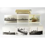 A quantity of maritime postcards and negatives relating to the Booth Shipping Line, black and white.