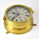 A World War II German Torpedo boat clock, Roman numerals to the dial and subsidiary dial,