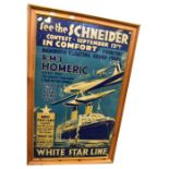 WHITE STAR LINE; a poster for the RMS Ho