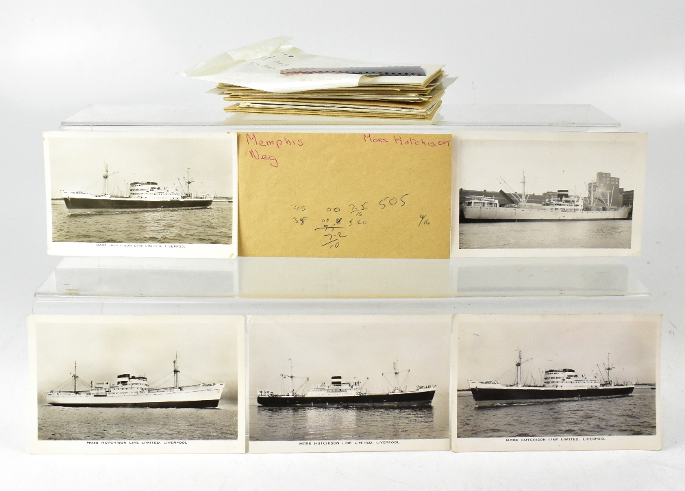 A quantity of maritime postcards and neg