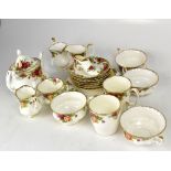 ROYAL ALBERT; an 'Old Country Roses' tea and dinner service, to include six dinner plates,