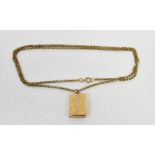 A 9ct gold belcher link necklace, length
