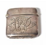 A Victorian hallmarked silver vesta case