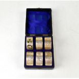 A cased set of Victorian hallmarked silv