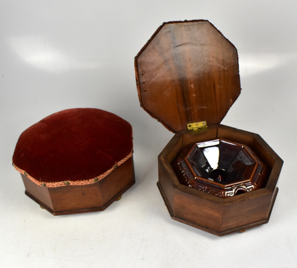 Two early 20th century mahogany octagona - Image 3 of 3