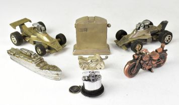 Six novelty lighters relating to automob