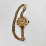 A ladies' vintage 9ct gold wristwatch, t