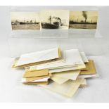 A quantity of maritime postcards and some negatives relating to Clan Shipping Line,