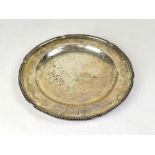 A large George III hallmarked silver cha