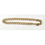 A 9ct yellow gold link bracelet, approx