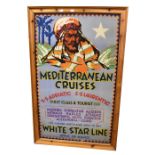 WHITE STAR LINE; a poster for Mediterran