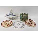 A small group of Masons China 'Mandalay Red' ceramics to include two plates, two dishes and a jug,