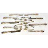 Various items of silver plated cutlery a
