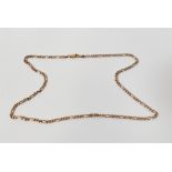 A 9ct gold figaro link necklace united w