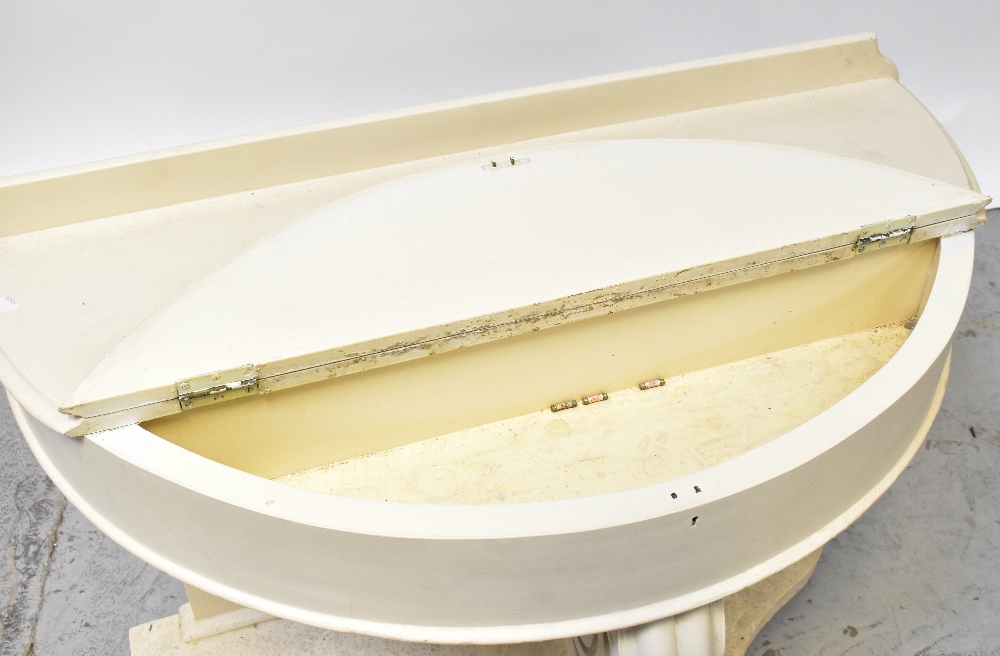 A white painted demi-lune console table - Bild 3 aus 4