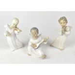 LLADRÓ; three small cherubs playing a fl