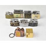 Nine vintage lighters comprising three b