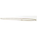 A 9ct yellow gold link chain necklace, a