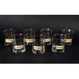Seven vintage cocktail/whisky glasses by