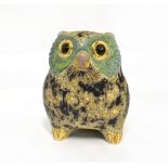 LLADRÓ; an unusual studio pottery style owl, height 16cm, with Lladró stamp to base.