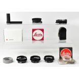 A collection of Leica accessories to inc