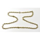 A 9ct yellow gold rolo link chain link n