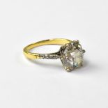 An 18ct yellow gold and platinum diamond