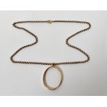 A 9ct rose gold belcher link chain with
