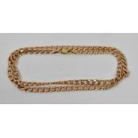 A 9ct gold flat belcher chain necklace u