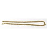A 9ct yellow gold flat link chain neckla