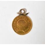A George III 1804 gold third guinea, the