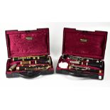 Two cased Rushworths clarinets (one af)