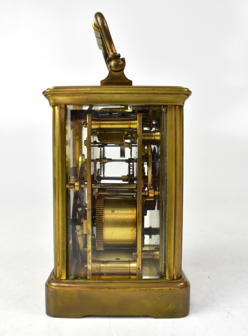 An early 20th century French brass carriage clock, - Bild 6 aus 7