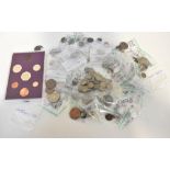 A quantity of coins, tokens, banknotes,