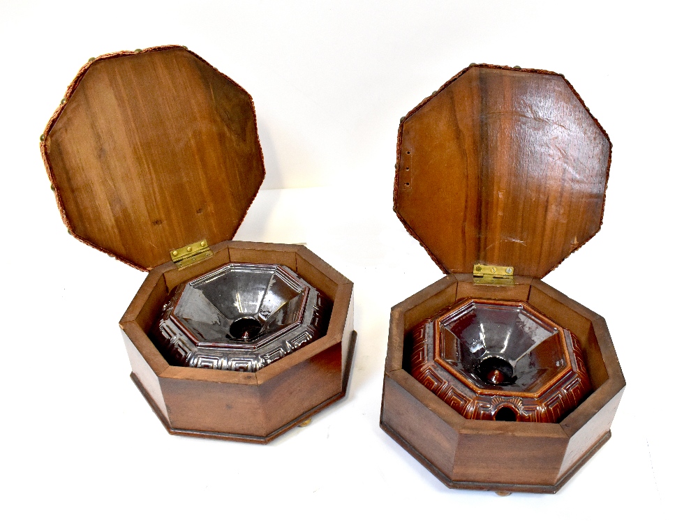 Two early 20th century mahogany octagona - Image 2 of 3