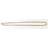 A 9ct yellow gold rolo link chain neckla