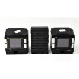 A Phaseone P20 medium format digital back and a P30 medium format digital back,