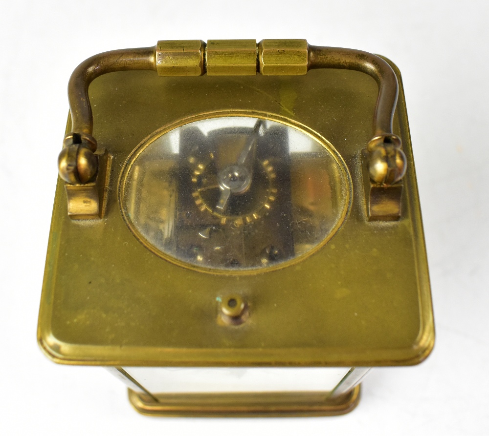 An early 20th century French brass carriage clock, - Bild 7 aus 7