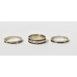 GEORG JENSEN; three sterling silver ring