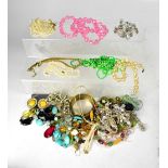 A quantity of modern, vintage and antique costume jewellery.