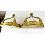 Two small French-style painted and gilt-heightened wooden console tables with single drawer to the