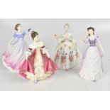 ROYAL DOULTON; four porcelain figures comprising HN4113 'Sweet Poetry', HN4453 'Pride of Scotland',