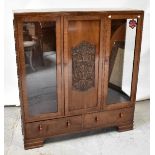 A mahogany display cabinet,