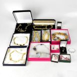 Eighteen cased and boxed sets of Ciro, Napier and Trifari costume jewellery items,