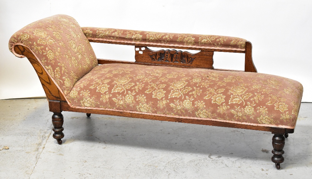 A Victorian harlequin three-piece parlour suite comprising chaise longue and pair of chairs, - Image 3 of 3