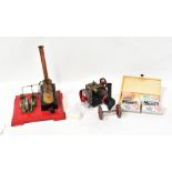 MAMOD; a kit built steam powered model of a traction engine,