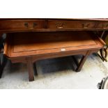 A modern Chinese hardwood coffee table, 50 x 104 x 46cm.