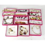 CIRO; fourteen boxed contemporary and vintage jewellery items, mainly necklaces to include chains,