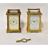 Two 20th century brass carriage clocks, one William Widdop,