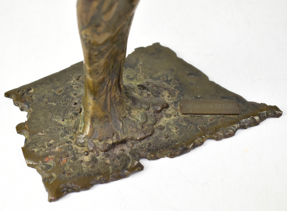 ATTRIBUTED TO SEAN RICE (1931-1997); a bronze figure of female form to stylised naturalistic plinth, - Image 2 of 8